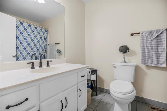 15375 Roger Rd, Leavenworth, KS 66048 - bathroom with vanity, tile patterned flooring, and a shower with curtain