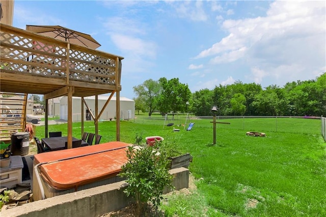 15375 Roger Rd, Leavenworth, KS 66048 - view of yard with a wooden deck