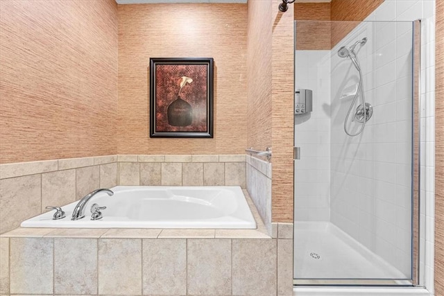 15723 W 61st Ter, Shawnee, KS 66217 - full bath featuring a stall shower and a garden tub