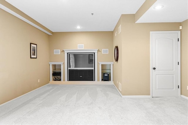 15723 W 61st Ter, Shawnee, KS 66217 - unfurnished living room featuring carpet flooring and recessed lighting