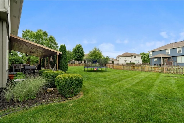 514 NE Viewpark Dr, Lees Summit, MO 64086 - view of yard with a trampoline