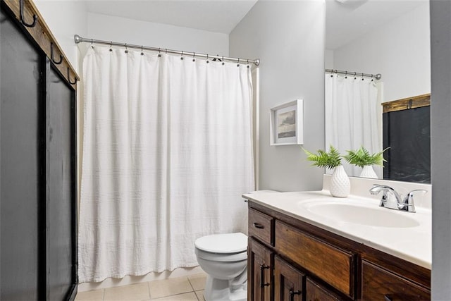 29500 W 184th St, Gardner, KS 66030 - bathroom featuring tile patterned flooring, vanity, and curtained shower