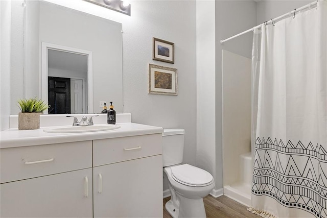 29500 W 184th St, Gardner, KS 66030 - bathroom with vanity, wood finished floors, and curtained shower