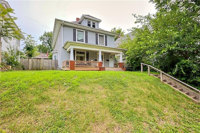 2512 Jules St, Saint Joseph, MO 64501 - traditional style home with covered porch and a chimney