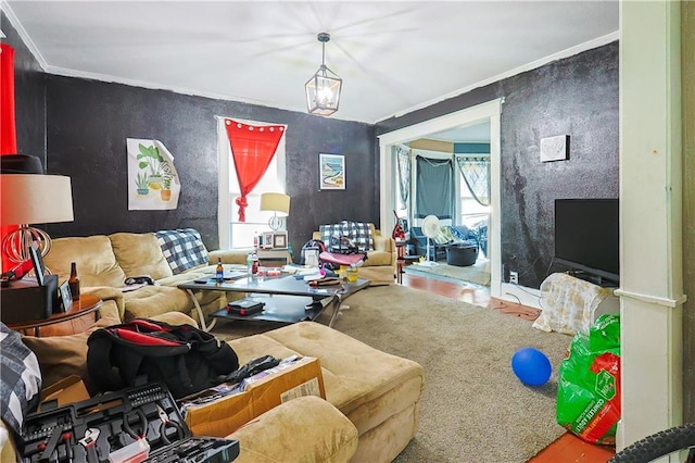 2512 Jules St, Saint Joseph, MO 64501 - living area featuring crown molding