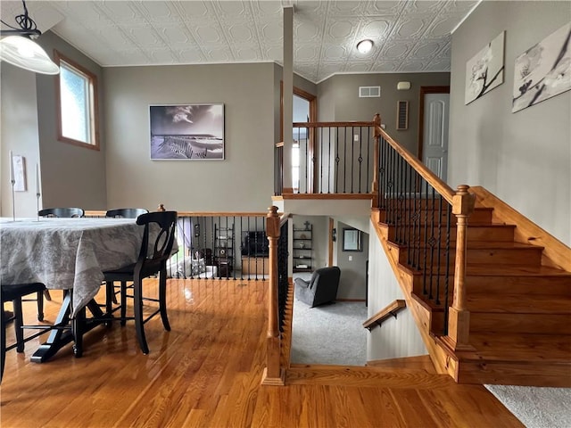 938 S 17th St, Leavenworth, KS 66048 - dining area featuring an ornate ceiling and wood finished floors