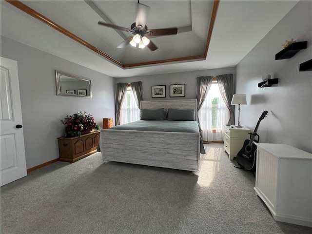 938 S 17th St, Leavenworth, KS 66048 - bedroom with a raised ceiling, carpet flooring, and ceiling fan