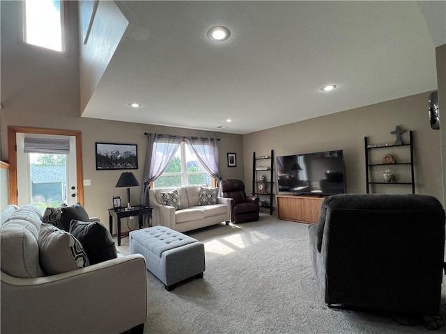 938 S 17th St, Leavenworth, KS 66048 - living area with light colored carpet and recessed lighting