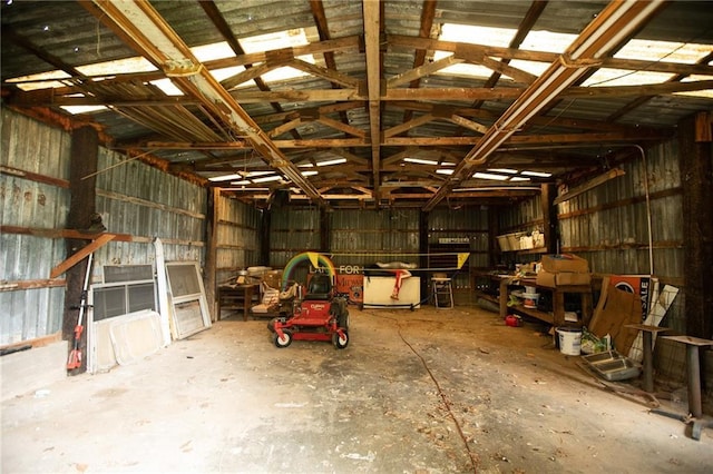 11001 S Perdue Rd, Grain Valley, MO 64029 - garage with metal wall