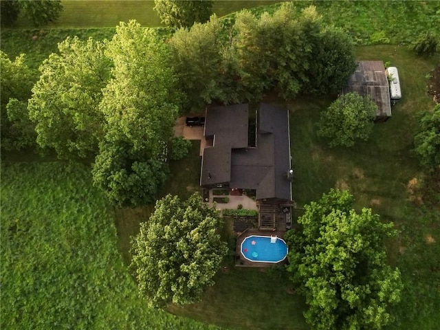 11001 S Perdue Rd, Grain Valley, MO 64029 - aerial view of property's location featuring a pool