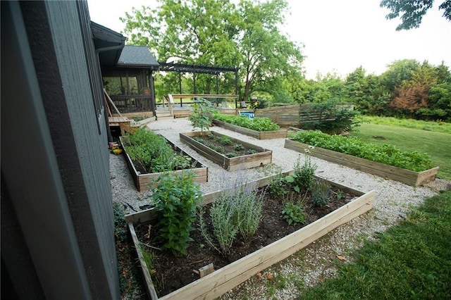 11001 S Perdue Rd, Grain Valley, MO 64029 - view of yard featuring a vegetable garden