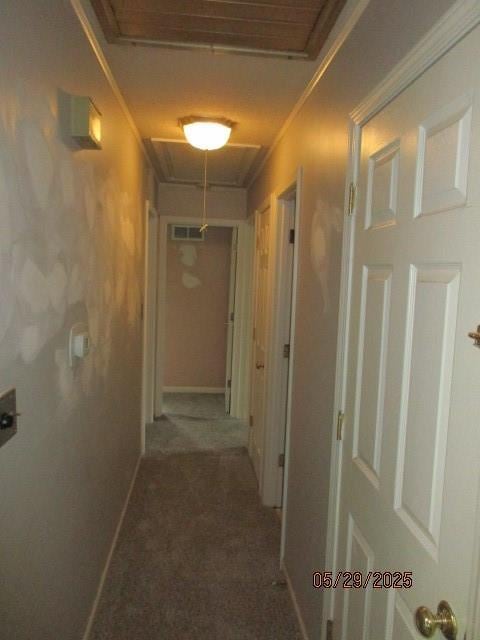 19005 E 18th Ter N, Independence, MO 64058 - corridor with carpet and attic access