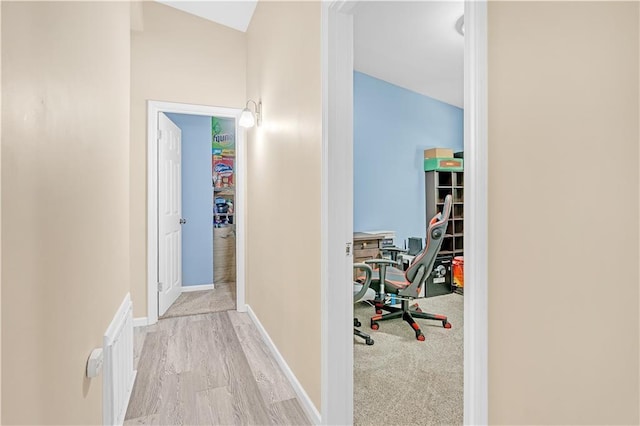 1112 Anderson St, Warrensburg, MO 64093 - hall featuring baseboards and light wood-style flooring