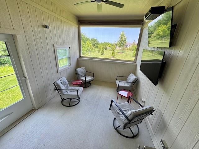 24840 W 178th Ct, Gardner, KS 66030 - sunroom featuring ceiling fan