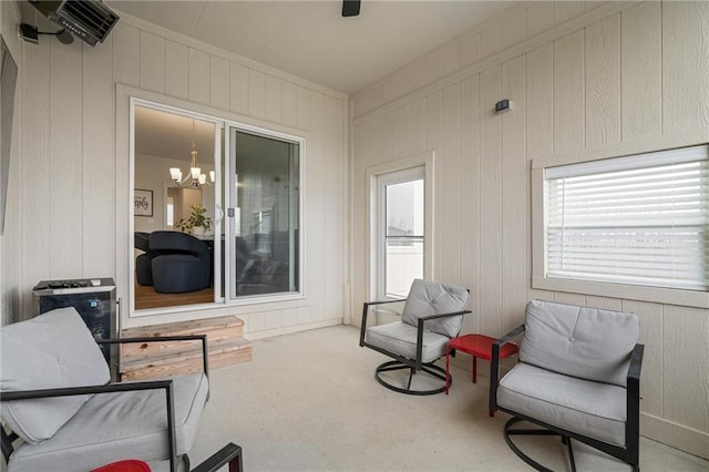 24840 W 178th Ct, Gardner, KS 66030 - sunroom with a chandelier