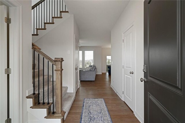 24840 W 178th Ct, Gardner, KS 66030 - entrance foyer featuring wood finished floors and stairway