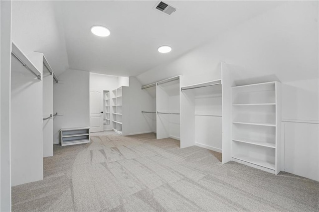 15340 Knox St, Overland Park, KS 66221 - walk in closet featuring vaulted ceiling and carpet floors