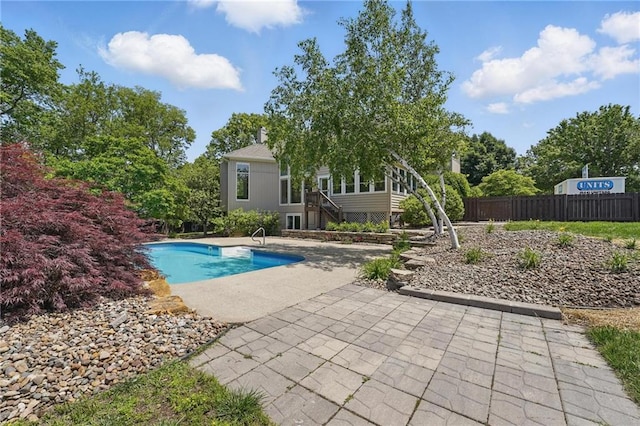 15340 Knox St, Overland Park, KS 66221 - view of swimming pool with a patio