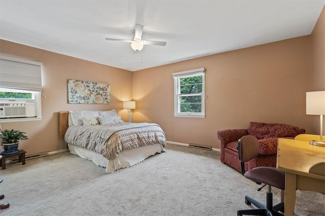 3514 W 47th Pl, Roeland Park, KS 66205 - carpeted bedroom with cooling unit and ceiling fan