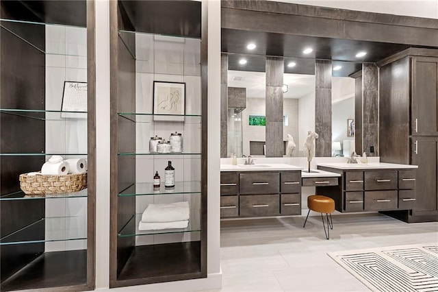 11807 S Kenton St, Olathe, KS 66061 - full bath featuring two vanities and recessed lighting