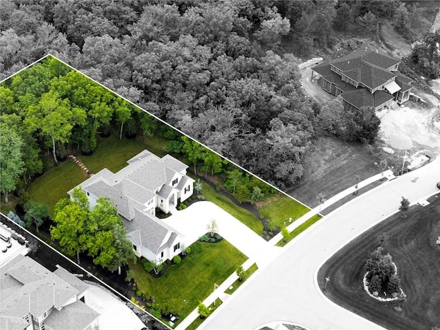 11807 S Kenton St, Olathe, KS 66061 - aerial view of residential area with property parcel outlined