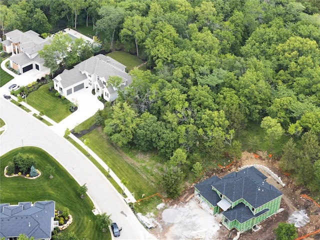 11807 S Kenton St, Olathe, KS 66061 - aerial perspective of suburban area with a heavily wooded area