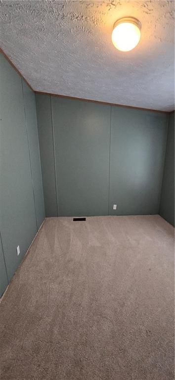 2251 Nemaha Rd, Cummings, KS 66016 - carpeted empty room with a textured ceiling and a decorative wall