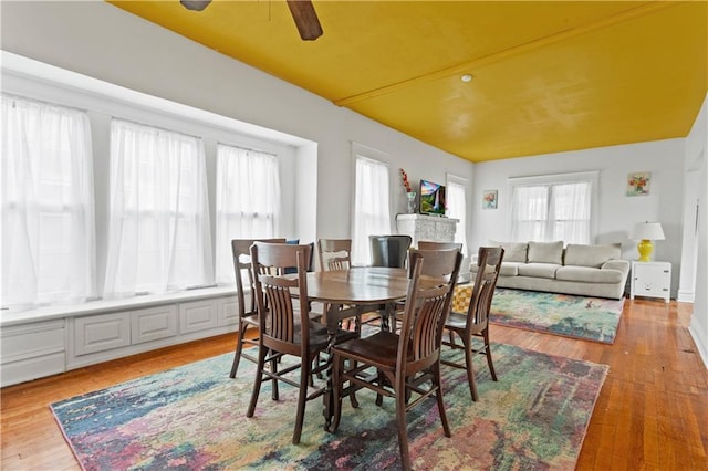 111 E Ruby Ave, Independence, MO 64050 - dining space featuring light wood-type flooring and ceiling fan