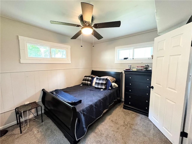 110 W 7th St, Knob Noster, MO 65336 - bedroom with carpet and a ceiling fan