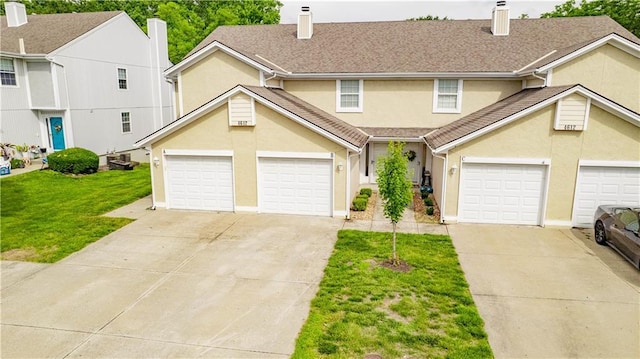 4612 Whispering Winds Dr Unit B, Lees Summit, MO 64064 - traditional home featuring concrete driveway, a chimney, a garage, and a front lawn