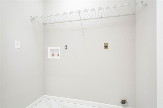4612 Whispering Winds Dr Unit B, Lees Summit, MO 64064 - laundry room with hookup for an electric dryer, hookup for a washing machine, and marble finish flooring