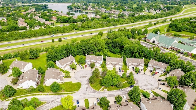 4612 Whispering Winds Dr Unit B, Lees Summit, MO 64064 - aerial perspective of suburban area with a nearby body of water