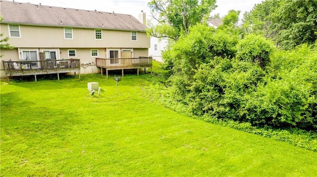 4612 Whispering Winds Dr Unit B, Lees Summit, MO 64064 - view of grassy yard featuring a deck