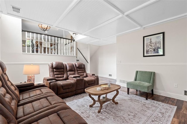 2433 Post Oak Rd, Olathe, KS 66061 - living room with wood finished floors and stairs