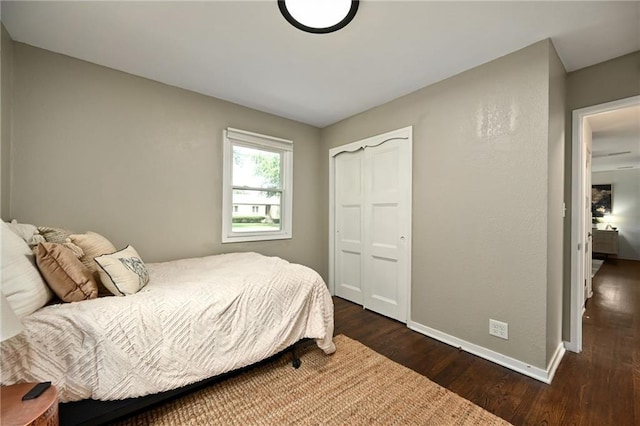 6217 Glenwood St, Mission, KS 66202 - bedroom featuring wood finished floors and a closet