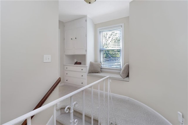 5217 Birch St, Roeland Park, KS 66205 - staircase with carpet