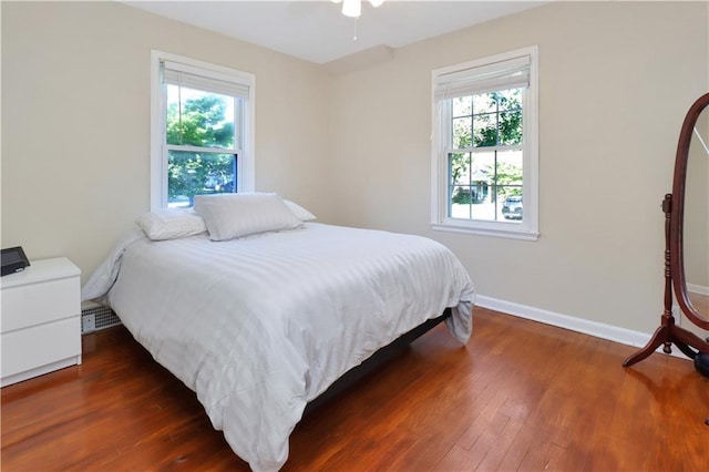 5217 Birch St, Roeland Park, KS 66205 - bedroom featuring multiple windows and dark wood-style floors