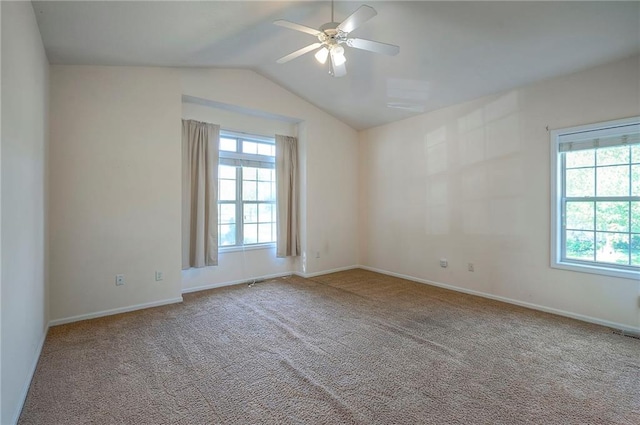 15730 S Brentwood St Unit 2602, Olathe, KS 66062 - carpeted spare room with a ceiling fan and lofted ceiling