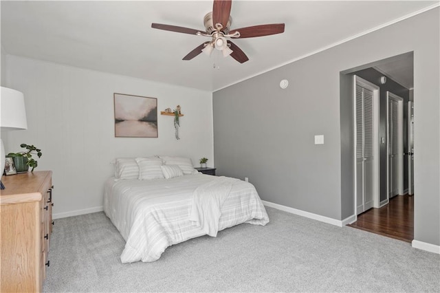 7801 W 55th Ter, Overland Park, KS 66202 - bedroom with carpet flooring and a ceiling fan