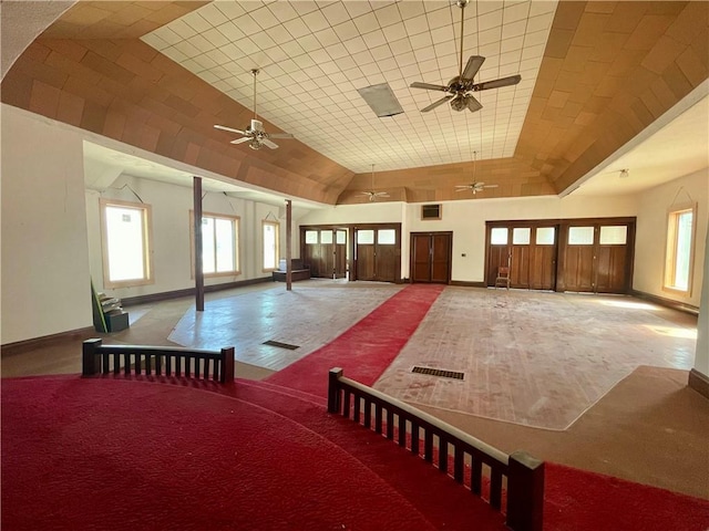 130 W 2nd St, Clearmont, MO 64431 - miscellaneous room with ceiling fan and lofted ceiling