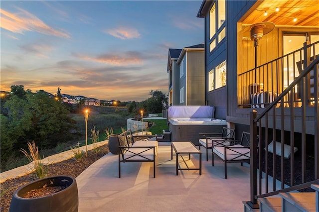 11594 S Zarda Dr, Olathe, KS 66061 - view of patio / terrace featuring an outdoor hangout area and stairway