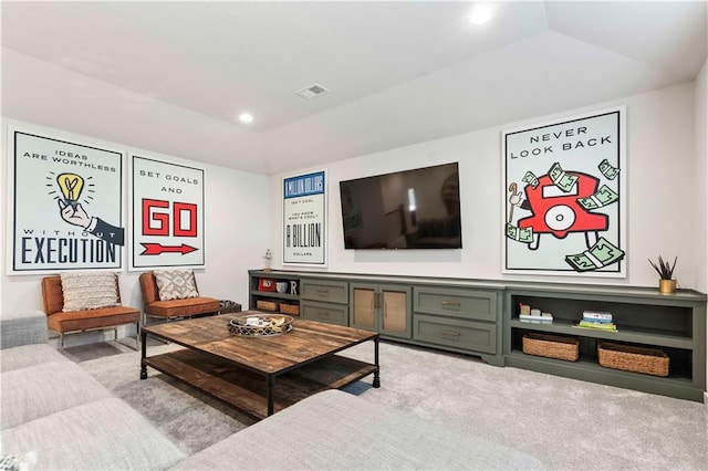 11594 S Zarda Dr, Olathe, KS 66061 - carpeted living room with recessed lighting