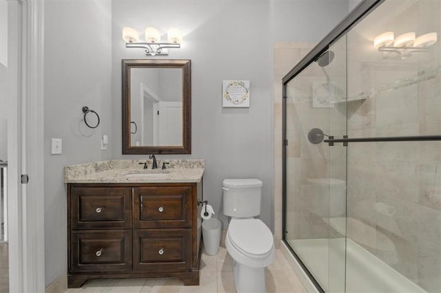 13428 W 172nd St, Overland Park, KS 66221 - full bath featuring tiled shower, vanity, and tile patterned floors