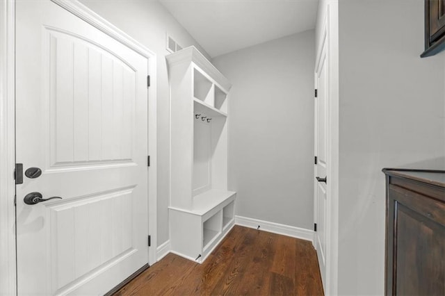 13428 W 172nd St, Overland Park, KS 66221 - mudroom featuring dark wood finished floors and baseboards