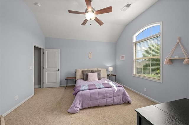 13428 W 172nd St, Overland Park, KS 66221 - bedroom with vaulted ceiling, carpet floors, and ceiling fan