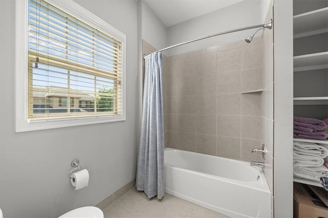 13428 W 172nd St, Overland Park, KS 66221 - bathroom with shower / bath combo and tile patterned floors