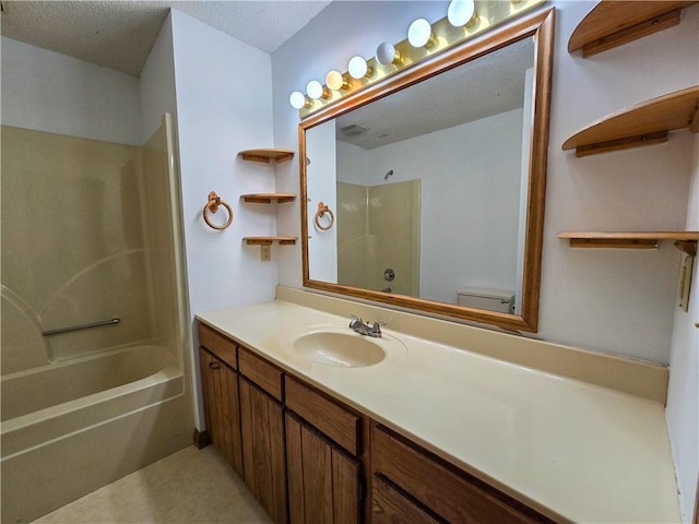 2359 Gp Rd, Ks, KS 66850 - full bath with vanity, shower / tub combination, and a textured ceiling