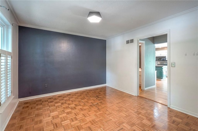 9705 N Virginia Ave, Kansas City, MO 64155 - unfurnished room featuring crown molding