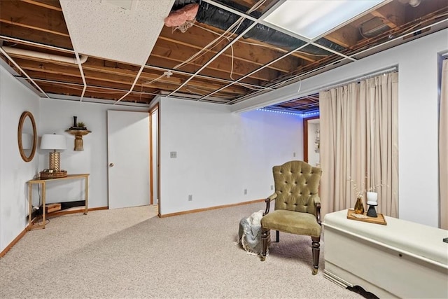 6809 W 156th St, Overland Park, KS 66223 - living area featuring carpet floors and baseboards