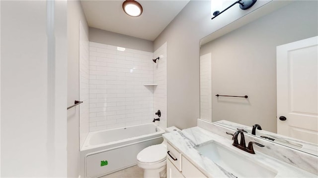 22902 S Ridgeview Dr, Peculiar, MO 64078 - bathroom with vanity, washtub / shower combination, and tile patterned flooring